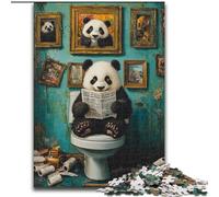 1000 Piece Jigsaw Panda Go Toilet cardboard Jigsaw Puzzles 26x38cm Interactive Family Game, DIY Home Decor, Brain Teaser Gift