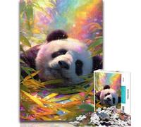 1000 Piece Jigsaw Panda in The Bamboo Forest Jigsaw Puzzles for Teenagers,Toys Educational Games Stress Relieving Parent-child Interaction 50x75cm