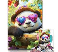 1000 Piece Jigsaw Panda on Vacation Jigsaw Puzzles for Teenagers 1000 Pieces,Educational Stress Relief Toy Great Gifts And Toys 50x75cm