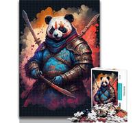 1000 Piece Jigsaw Panda Warrior Jigsaw Puzzles for Teenagers 1000 Piece,Family Game Stress Reliever Difficult Challenge Secret Santa Gifts 26x38cm