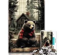 1000 Piece Jigsaw Panda Wearing Scarf Jigsaw Puzzles for Adults 1000,Educational Games Home Decoration Artists Collection, Fine Art 50x75cm