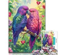1000 Piece Jigsaw Parrot Couple Jigsaw Puzzles 1000 Pieces for Adults Teens,Decompressing Intellectual Educational Toy Secret Santa Gifts 26x38cm