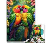 1000 Piece Jigsaw Parrot Couple Jigsaw Puzzles for Teenagers 1000 Pieces,Toys Educational Games Stress Relieving Parent-child Interaction 50x75cm