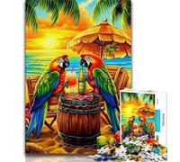 1000 Piece Jigsaw Parrot on Vacation 1000 Piece Jigsaw Puzzles for Adults & Teens,Educational Stress Relief Toy Great Gifts And Toys (26x38cm)
