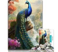 1000 Piece Jigsaw Peacock And Cherry Blossom Adult Jigsaw Puzzles 1000 Pieces,Family Game Stress Reliever Difficult Challenge Great Gifts And Toys (26x38cm)