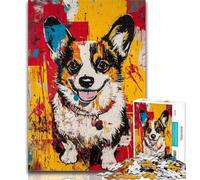 1000 Piece Jigsaw Pembroke Welsh Corgi Dog Adult Jigsaws 1000 Piece,Wall Decoration Unique Birthday And Xmas Gifts Suitable for And 14 50x75cm