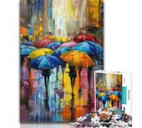 1000 Piece Jigsaw People in The Rain Puzzles 1000 Pieces for Teenagers,Decompressing Intellectual Educational Toy Birthday Present, Gifts 26x38cm