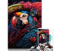 1000 Piece Jigsaw Pirate Parrot Jigsaw Puzzles for Teenagers,Educational Games Home Decoration Deal As Gifts for The Whole Family 26x38cm