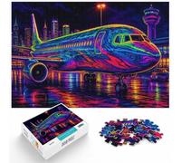 1000 Piece Jigsaw, Plane Neon, 1000pcs (52x38cm) | Adult jigsaw puzzle with 1000 pieces; fits calm indoor leisure; with the complete challenge to keep the challenge engaging.
