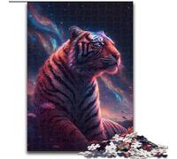 1000 Piece Jigsaw Planet Tiger Wooden Jigsaw size 50x75cm Educational Activity for Cognitive Skills Cognitive Skill Improvement