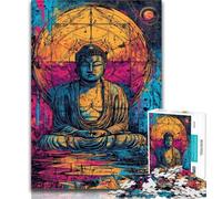 1000 Piece Jigsaw Pop-art Golden Buddha Jigsaw Puzzle 1000 Pieces for Adults,Educational Toys & Games for Adults And Teenagers 26x38cm