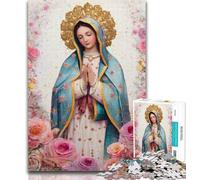 1000 Piece Jigsaw Portrait of Mary The Mother Jigsaws 1000 Pieces for Teenagers,Stress Reliever Difficult Challenge Unique Home Decor And Gifts 50x75cm
