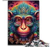 1000 Piece Jigsaw Psychedelic Monkey cardboard Jigsaw Puzzles 26x38cm Interactive Family Game, DIY Home Decor, Brain Teaser Gift