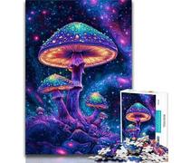 1000 Piece Jigsaw Psychedelic Mushrooms Adult Jigsaws 1000 Piece,Toys Educational Games Stress Relieving Artists Collection, Fine Art (26x38cm)