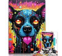 1000 Piece Jigsaw Psychedelic The Hyena Jigsaw Puzzles for Teenagers,Toys Educational Games Stress Relieving Parent-child Interaction 50x75cm