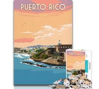 1000 Piece Jigsaw Puerto Rico San Juan Adult Puzzles 1000 Pieces,Toys Educational Games Stress Relieving Wishlist with Santa Claus 26x38cm