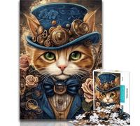 1000 Piece Jigsaw Punk Cat Adult Jigsaws 1000 Piece,Toys Educational Games Stress Relieving Artists Collection, Fine Art 26x38cm