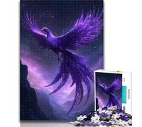 1000 Piece Jigsaw Purple Phoenix 1000 Piece Jigsaw Puzzle for Adults Teens,Toys Educational Games Stress Relieving Artists Collection, Fine Art 26x38cm