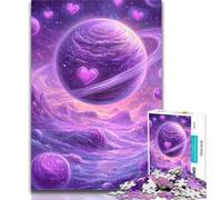 1000 Piece Jigsaw Purple Planet 1000 Pieces Jigsaw Puzzle for Adults& Teens,Classic Educational Games Beautiful Decoration 50x75cm