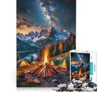 1000 Piece Jigsaw Puzzle A Cozy Campfire Scene, Practical Game, Parent-child Interaction, Artists Collection, Fine Art 38x52cm
