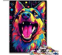 1000 Piece Jigsaw Puzzle A Happy Naughty Dog Jigsaw Puzzles size 50x75cm Erfect for Home Decor, Birthdays, Holidays, And Gifts