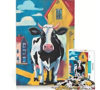 1000 Piece Jigsaw Puzzle A Large Cow Standing, Practical Game, Parent-child Interaction, Artists Collection, Fine Art 38x52cm