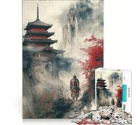 1000 Piece Jigsaw Puzzle A Lone Samurai Warrior, Practical Game, Parent-child Interaction, Artists Collection, Fine Art 50x75cm