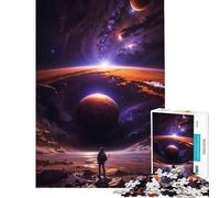 1000 Piece Jigsaw Puzzle A Man Lost in The Cosmos Visual Perception Improvement Uniform Size for Easy Arranging Meaningful Birthday Gifts (Size 38x52cm)