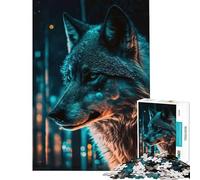 1000 Piece Jigsaw Puzzle A Nightlife Wolf Visual Perception Improvement Uniform Size for Easy Arranging Meaningful Birthday Gifts (Size 38x26cm)