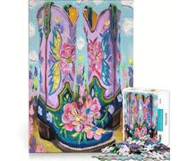 1000 Piece Jigsaw Puzzle A Pair of Ornately Decorated Boots, Practical Game, Parent-child Interaction, Artists Collection, Fine Art 38x52cm