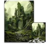 1000 Piece Jigsaw Puzzle A Ruined Castle In Fog_197692b Wooden Jigsaw Puzzles Gift for Men And Women, Daily & Special Occasion 1000 PCS