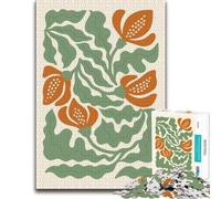 1000 Piece Jigsaw Puzzle, Abstract Boho Floral Poster ｜ Modern Botanica