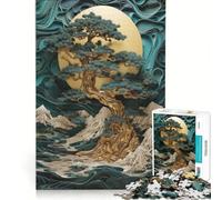 1000 Piece Jigsaw Puzzle Abstract Bonsai Tree, Practical Game, Parent-child Interaction, Artists Collection, Fine Art 38x52cm
