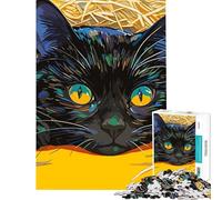 1000 Piece Jigsaw Puzzle Abstract Cat Visual Perception Improvement Uniform Size for Easy Arranging Meaningful Birthday Gifts (Size 38x26cm)