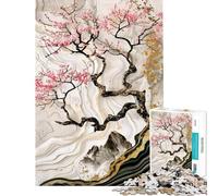 1000 Piece Jigsaw Puzzle Abstract Cherry Tree Visual Perception Improvement Uniform Size for Easy Arranging Meaningful Birthday Gifts (Size 38x26cm)