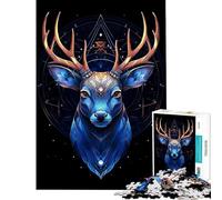 1000 Piece Jigsaw Puzzle Abstract Kintsugi Deer Visual Perception Improvement Reliable Stable Finished Build Lovely Birthday Gifts Option (Size 38x52cm)