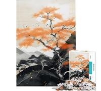 1000 Piece Jigsaw Puzzle Abstract Landscape Scenic Visual Perception Improvement Uniform Size for Easy Arranging Meaningful Birthday Gifts (Size 38x52cm)