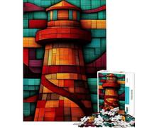 1000 Piece Jigsaw Puzzle Abstract Lighthouse Mosaic 1000 Jigsaw Puzzle Anti-Stress Toys But Fun And Humorous Gifts for Friends And Family (38x52cm)