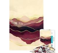 1000 Piece Jigsaw Puzzle Abstract Mountain Landscape Visual Perception Improvement Uniform Size for Easy Arranging Meaningful Birthday Gifts (Size 50x75cm)