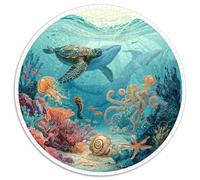 1000 Piece Jigsaw Puzzle Adults Coral Reef Paradise Colorful Fish And Sea Creatures Challenging Puzzle Game for Family Bonding And Leisure Time Activities