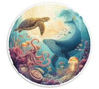1000 Piece Jigsaw Puzzle Adults Coral Reef Paradise Colorful Fish And Sea Creatures Challenging Puzzle Game for Family Bonding And Leisure Time Activities