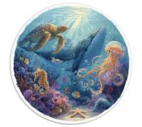 1000 Piece Jigsaw Puzzle Adults Coral Reef Paradise Colorful Fish And Sea Creatures Challenging Puzzle Game for Family Bonding And Leisure Time Activities