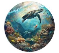 1000 Piece Jigsaw Puzzle Adults Deep Blue Ocean Colorful Fish Turtles And Coral Reefs Relaxing Brain Teaser for All Ages And Skill Levels of Puzzle Lovers