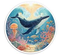 1000 Piece Jigsaw Puzzle Adults Deep Blue Ocean Colorful Fish Turtles And Coral Reefs Relaxing Brain Teaser for All Ages And Skill Levels of Puzzle Lovers