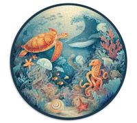 1000 Piece Jigsaw Puzzle Adults Underwater Kingdom Vibrant Marine Life Educational Toy for Kids And Adults Stress Free Puzzle Experience with 1000 Interlocking Pieces