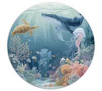1000 Piece Jigsaw Puzzle Adults Underwater Theme Colorful Fish Coral Reefs And Submerged Ships Challenging Puzzle for Group Activities And Leisure