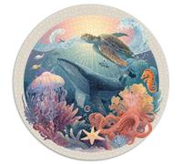 1000 Piece Jigsaw Puzzle Adults Underwater Theme Colorful Fish Coral Reefs And Submerged Ships Challenging Puzzle for Group Activities And Leisure
