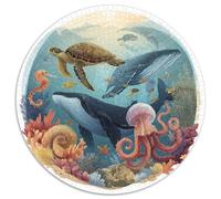 1000 Piece Jigsaw Puzzle Adults Underwater Theme Colorful Fish Coral Reefs And Submerged Ships Challenging Puzzle for Group Activities And Leisure