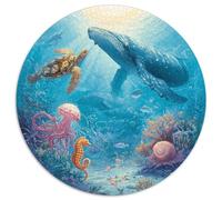 1000 Piece Jigsaw Puzzle Adults Underwater Theme Colorful Fish Coral Reefs And Submerged Ships Challenging Puzzle for Group Activities And Leisure