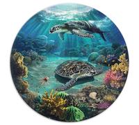 1000 Piece Jigsaw Puzzle Adults Underwater Theme Colorful Fish Coral Reefs And Submerged Ships Challenging Puzzle for Group Activities And Leisure